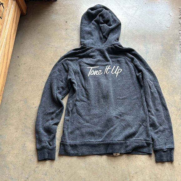 Tone it Up Gray Zip Up Hoodie - Picture 2 of 6